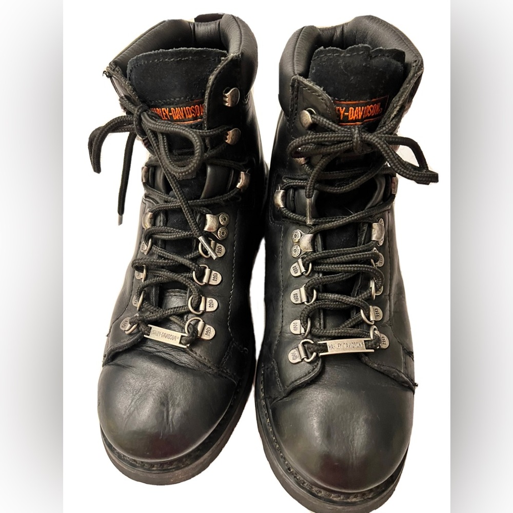 Harley Davidson Dipstick Boots Men's Size 8.5 Black Leather Motorcycle D91610 - Picture 9 of 16